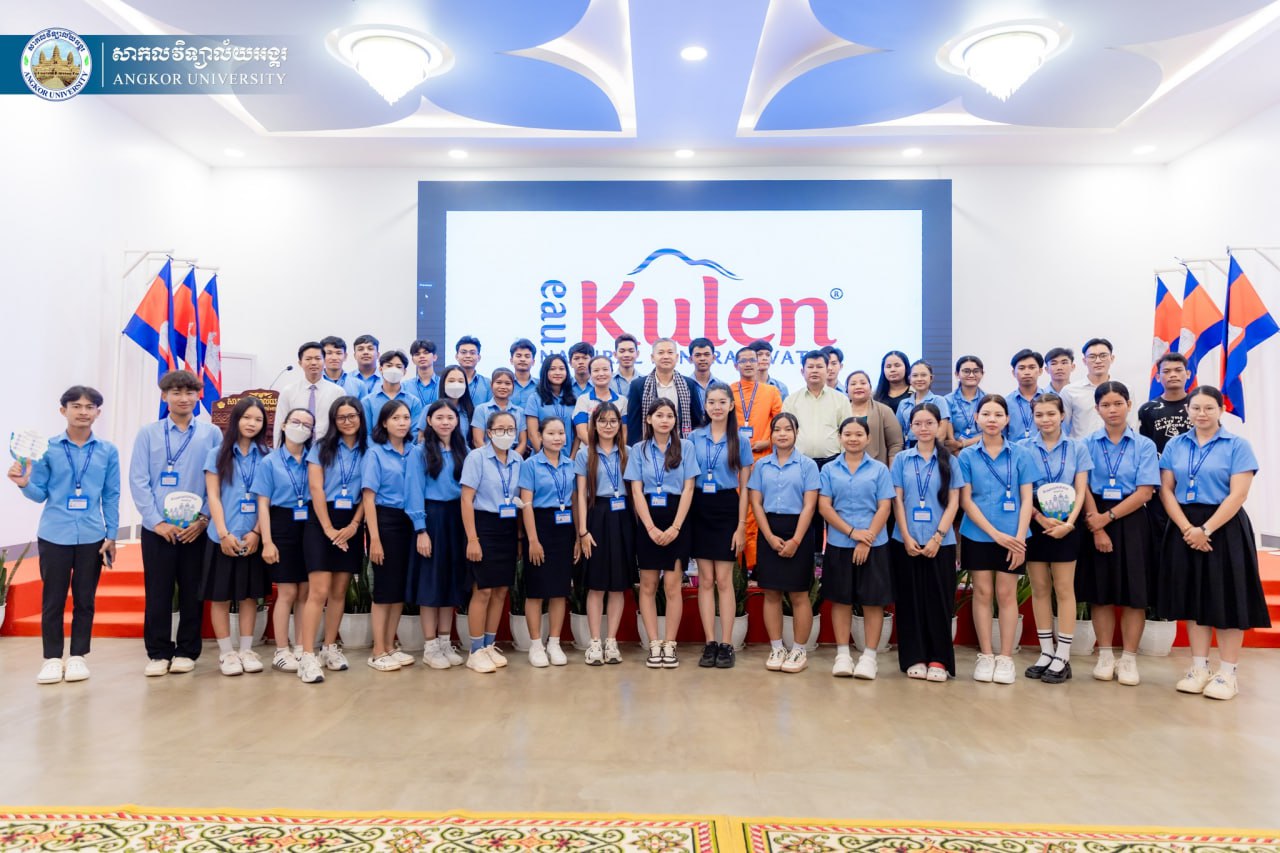 Angkor University Students Participate in “Modern Health Care for Youth” Workshop in Collaboration with Eau Kulen Pure Drinking Water Company